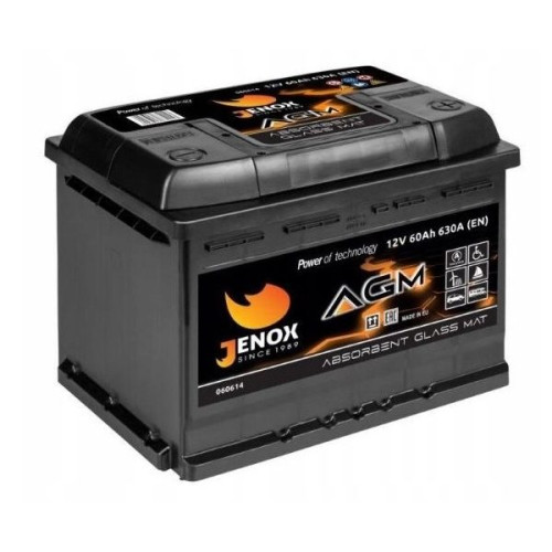 Автомобільний акумулятор Jenox 60Ah 630A R+ AGM (060 614M)