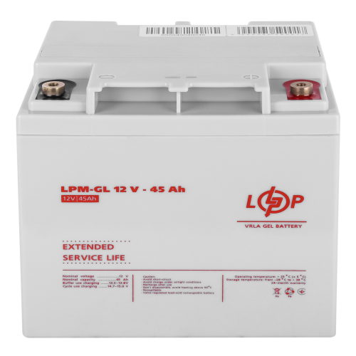 Акумулятор гелевий LPM-GL 12V - 45 Ah