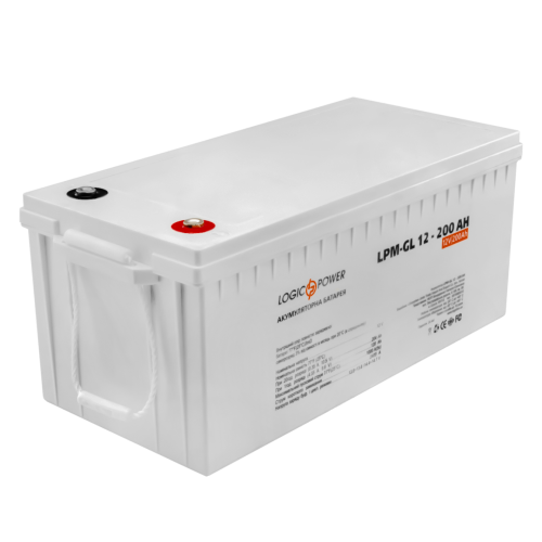 Акумулятор гелевий 12V - 200 Ah LogicPower LP-GL Silver