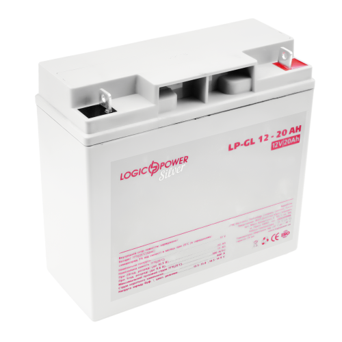 Акумулятор гелевий 12V - 20 Ah LogicPower LP-GL Silver