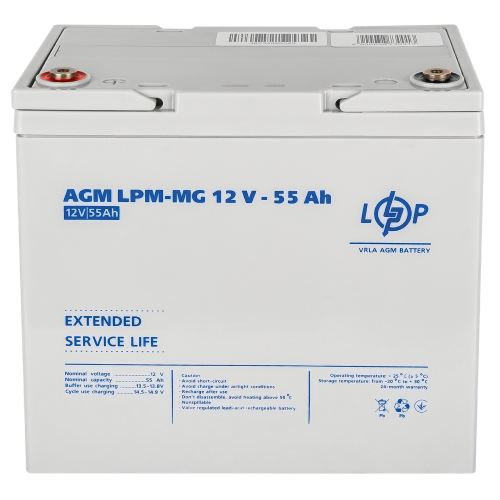 Акумулятор мультигелевий LPM-MG 12V - 55 Ah Акумулятор мультигелевий LPM-MG 12V - 55 Ah