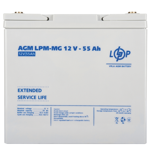 Акумулятор мультигелевий LPM-MG 12V - 55 Ah Акумулятор мультигелевий LPM-MG 12V - 55 Ah