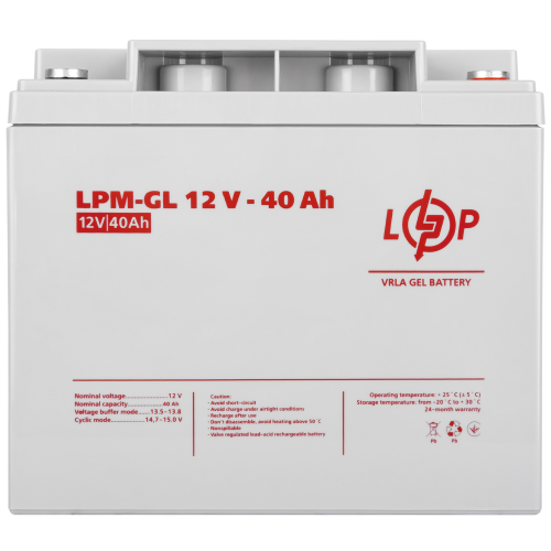 Акумулятор гелевий LPM-GL 12V - 40 Ah