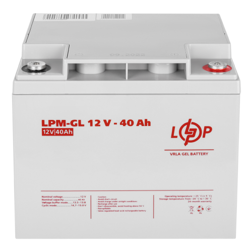 Акумулятор гелевий LPM-GL 12V - 40 Ah