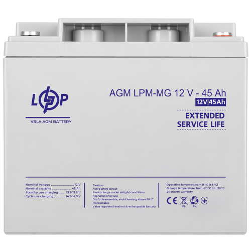 Акумулятор мультигелевий LPM-MG 12V - 45 Ah Акумулятор мультигелевий LPM-MG 12V - 45 Ah