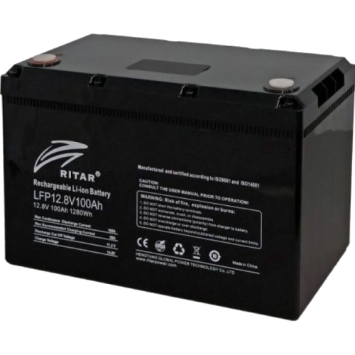 Акумулятор Ritar LiFePO4 12.8V100AH (1280 W*h) G24 (літій-залізо-фосфатний) 