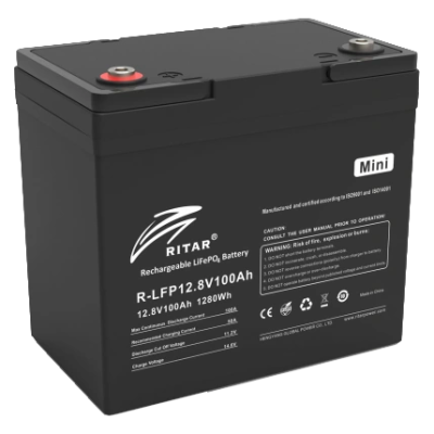 Ritar LiFePO4 12.8В 100А•г Літієва акумуляторна батарея Ritar LiFePO4 12.8В 100А•г Літієва акумуляторна батарея