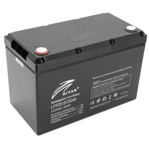 Акумулятор Ritar LiFePO4 25.6V50AH (1280 W*h) G1  (літій-залізо-фосфатний)