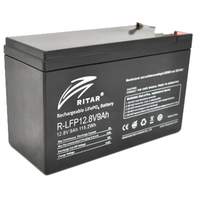 Ritar LiFePO4 12.8В 9А•г Літієва акумуляторна батарея Ritar LiFePO4 12.8В 9А•г Літієва акумуляторна батарея