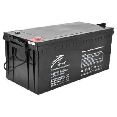 Ritar LiFePO4 12.8В 300А•г Літієва акумуляторна батарея Ritar LiFePO4 12.8В 300А•г Літієва акумуляторна батарея