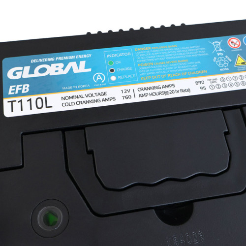 Автомобільний акумулятор GLOBAL Asia EFB 95Ah, 760A, R+ (EFB T110L) (Корея ROCKET) Автомобільний акумулятор GLOBAL Asia EFB 95Ah, 760A, R+ (EFB T110L) (Корея ROCKET)