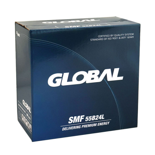 Автомобільний акумулятор GLOBAL Asia SMF 45Ah, 430A, R+ (SMF 55B24L) (B24) т.к., н.к. Автомобільний акумулятор GLOBAL Asia SMF 45Ah, 430A, R+ (SMF 55B24L) (B24) т.к., н.к.