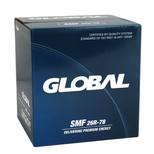 Автомобільний акумулятор GLOBAL Asia SMF 50Ah, 580A, R+ (SMF 26R-78) (26), н.к.