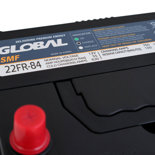 Автомобільний акумулятор GLOBAL Asia SMF 55Ah, 630A, L+ (SMF 22FR-84) (22F) Автомобільний акумулятор GLOBAL Asia SMF 55Ah, 630A, L+ (SMF 22FR-84) (22F)
