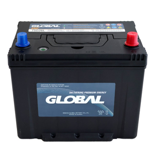 Автомобільний акумулятор GLOBAL Asia SMF 70Ah, 600A, R+ (SMF 75D26L) (D26), н.к. Автомобільний акумулятор GLOBAL Asia SMF 70Ah, 600A, R+ (SMF 75D26L) (D26), н.к.