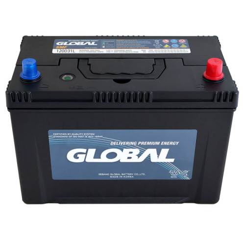 Автомобільний акумулятор GLOBAL Asia 95Ah, 790A, R+ (SMF 120D31L) (D31), н.к. (Корея ROCKET) Автомобільний акумулятор GLOBAL Asia 95Ah, 790A, R+ (SMF 120D31L) (D31), н.к. (Корея ROCKET)