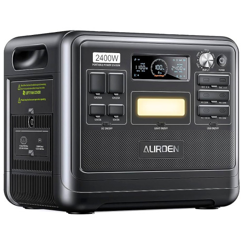 Зарядна станція Aliroen F2400, 2400 Вт, 2048 Вт/год (електростанція для дому, UPS, ДБЖ) EU, чорний Зарядна станція Aliroen F2400, 2400 Вт, 2048 Вт/год (електростанція для дому, UPS, ДБЖ) EU, чорний