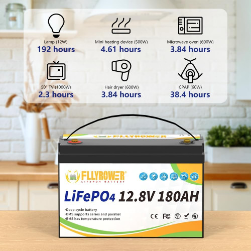 Акумулятор FlyPower LiFePO4 12V/180AH, 2304W*h (літій-залізо-фосфатний акумулятор для ДБЖ (UPS)) Акумулятор FlyPower LiFePO4 12V/180AH, 2304W*h (літій-залізо-фосфатний акумулятор для ДБЖ (UPS))