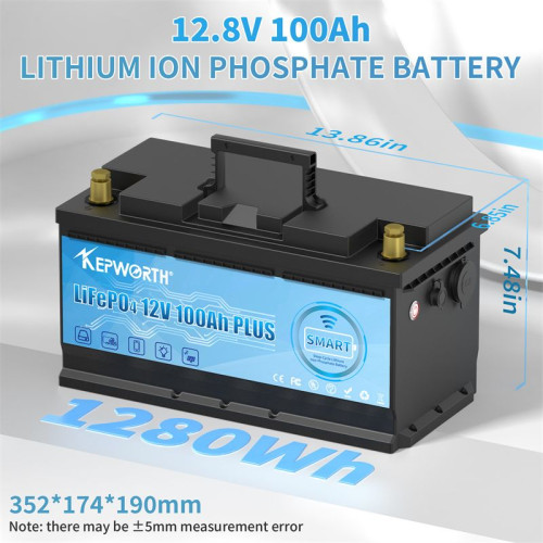 Акумулятор Kepworth LiFePO4 12V/100AH (1280W*h), Smart BMS, Bluetooth APP (літій-залізо-фосфатний акумулятор для ДБЖ (UPS)) Акумулятор Kepworth LiFePO4 12V/100AH (1280W*h), Smart BMS, Bluetooth APP (літій-залізо-фосфатний акумулятор для ДБЖ (UPS))