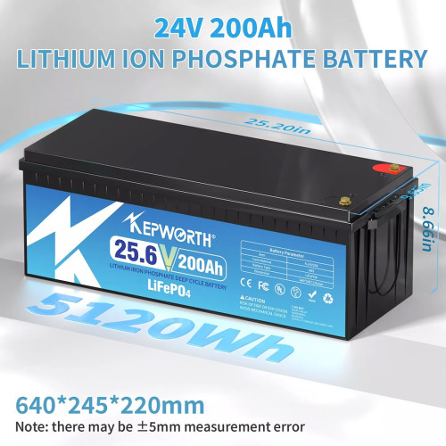 Акумулятор Kepworth LiFePO4 24V/200AH (5120W*h) (літій-залізо-фосфатний акумулятор для ДБЖ (UPS))