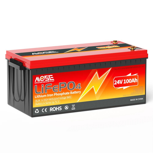 Аккумулятор MOSEWORTH LiFePO4 24V/100AH (2400W*h) (литий-железо-фосфатный аккумулятор для ИБП (UPS))