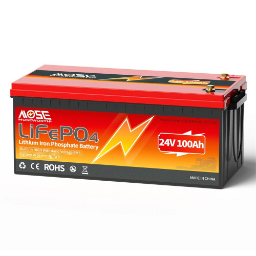 Аккумулятор MOSEWORTH LiFePO4 24V/100AH (2400W*h) (литий-железо-фосфатный аккумулятор для ИБП (UPS))