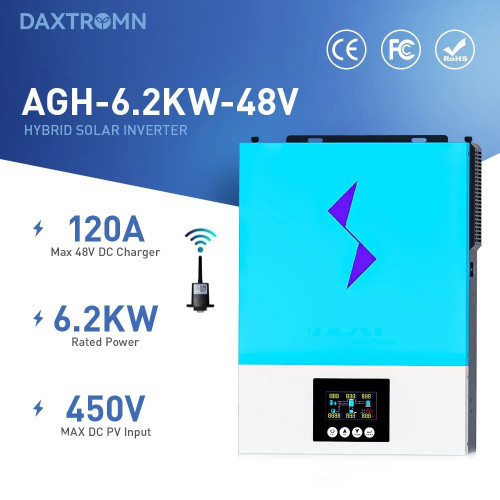 Гібридний інвертор Daxtromn NM-6.2KW-M-PLUS, 48 В, 120 А, 6200 Вт (безперебійник, UPS, ДБЖ) Гібридний інвертор Daxtromn NM-6.2KW-M-PLUS, 48 В, 120 А, 6200 Вт (безперебійник, UPS, ДБЖ)