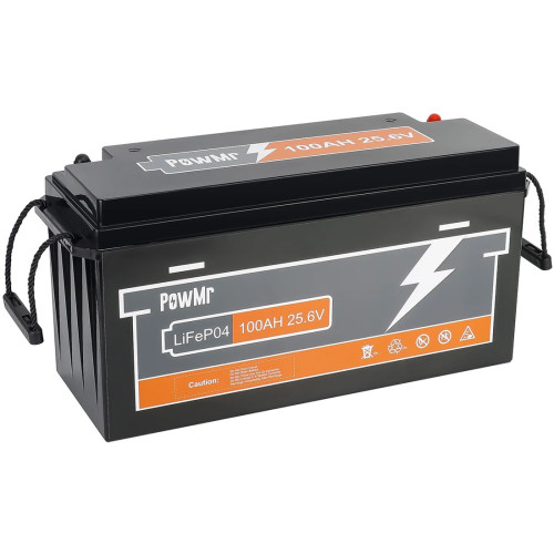 Акумулятор PowMr POW-100AH-25.6V, 25.6V/100Ah, 2560W*h (LiFePO4, для будинку, котла, сонячних батарей) Акумулятор PowMr POW-100AH-25.6V, 25.6V/100Ah, 2560W*h (LiFePO4, для будинку, котла, сонячних батарей)