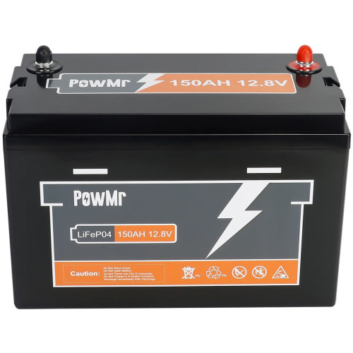 Акумулятор PowMr 12,8V/150Ah, 1920W*h, 100A (LiFePO4, для будинку, котла, сонячних батарей)