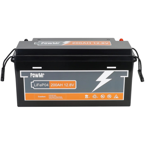 Акумулятор PowMr 12,8V/200Ah, 2560W*h, 200A (LiFePO4, для будинку, котла, сонячних батарей) Акумулятор PowMr 12,8V/200Ah, 2560W*h, 200A (LiFePO4, для будинку, котла, сонячних батарей)