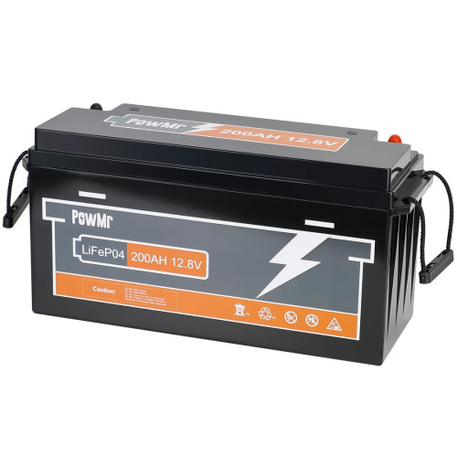 Акумулятор PowMr 12,8V/200Ah, 2560W*h, 200A (LiFePO4, для будинку, котла, сонячних батарей) Акумулятор PowMr 12,8V/200Ah, 2560W*h, 200A (LiFePO4, для будинку, котла, сонячних батарей)