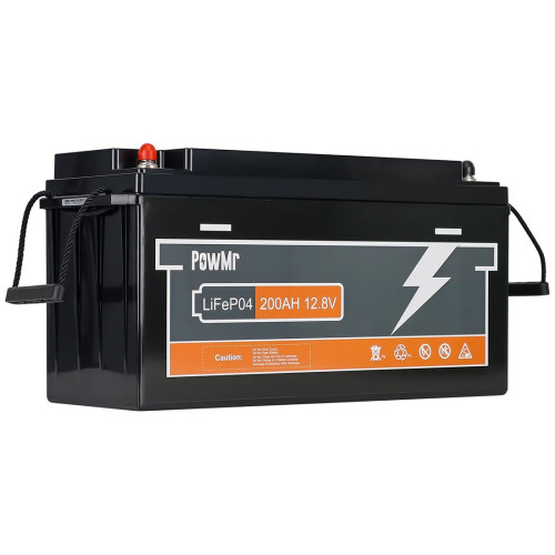 Акумулятор PowMr 12,8V/200Ah, 2560W*h, 200A (LiFePO4, для будинку, котла, сонячних батарей) Акумулятор PowMr 12,8V/200Ah, 2560W*h, 200A (LiFePO4, для будинку, котла, сонячних батарей)