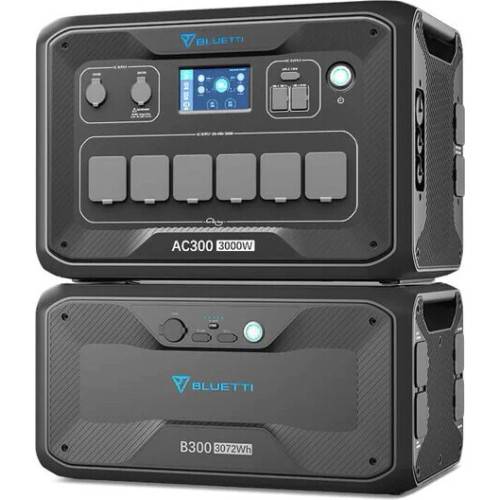 Зарядна станція Bluetti AC300+B300, 3000 Вт, 3072 Вт/год (електростанція для дому, UPS, ДБЖ) EU