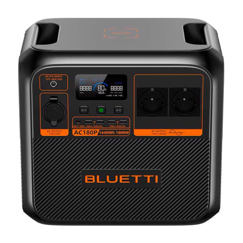 Зарядна станція Bluetti AC180P, 1800 Вт, 1440 Вт/год (електростанція для дому, UPS, ДБЖ) EU