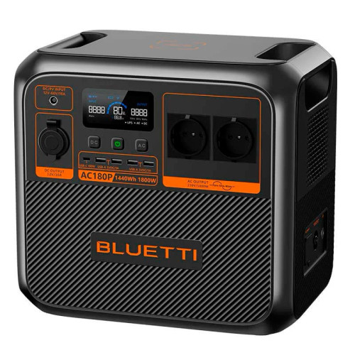 Зарядна станція Bluetti AC180P, 1800 Вт, 1440 Вт/год (електростанція для дому, UPS, ДБЖ) EU