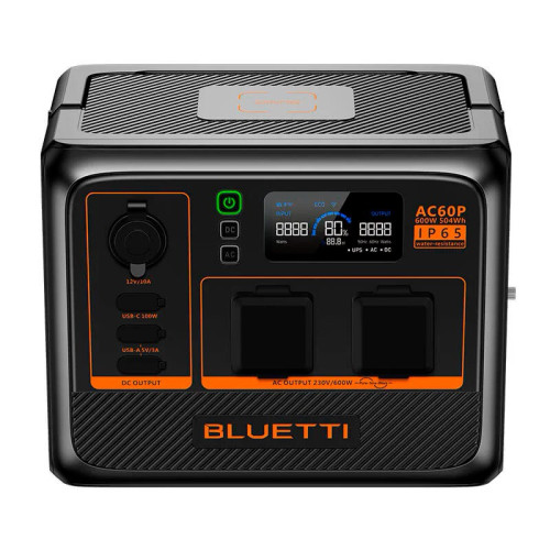Зарядна станція Bluetti AC60P, 600 Вт, 504 Вт/год (електростанція для дому, UPS, ДБЖ) EU