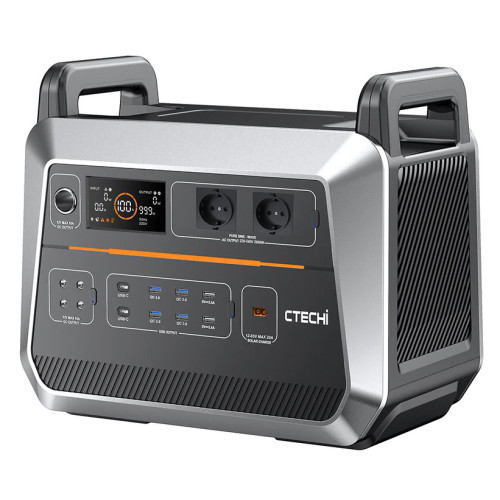 Зарядна станція CTECHi ST2000, 2000 Вт, 1536 Вт/ч (електростанція для дому, UPS, ДБЖ) EU Зарядна станція CTECHi ST2000, 2000 Вт, 1536 Вт/ч (електростанція для дому, UPS, ДБЖ) EU