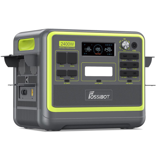 Зарядна станція Fossibot F2400, 2400 Вт, 2048 Вт/год (електростанція для дому, UPS, ДБЖ) EU, зелений Зарядна станція Fossibot F2400, 2400 Вт, 2048 Вт/год (електростанція для дому, UPS, ДБЖ) EU, зелений