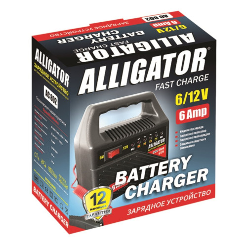 Зарядний пристрій АКБ Alligator 6/12V, 6А Зарядний пристрій АКБ Alligator 6/12V, 6А