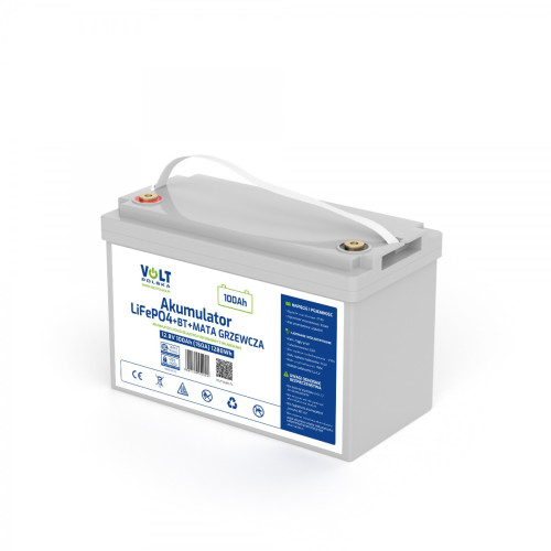 Акумулятор Volt Polska LiFePO4 12V 100 Ah (150A) + BMS, BlueTooth та нагрівальний мат