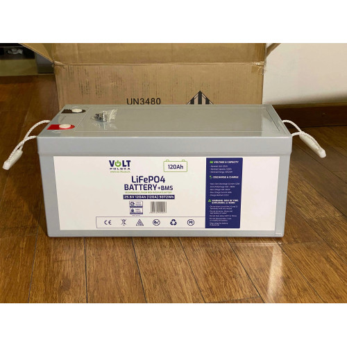 Акумулятор Volt Polska LiFePO4 25,6V 120Ah (3072W*h) (літій-залізо-фосфатний акумулятор для ДБЖ (UPS)) Акумулятор Volt Polska LiFePO4 25,6V 120Ah (3072W*h) (літій-залізо-фосфатний акумулятор для ДБЖ (UPS))
