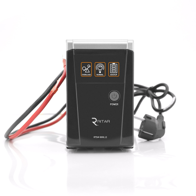 ДБЖ з правильною синусоїдою RITAR RTSW-600 LED, 12В, під зовнішній АКБ, Q4 (320*132*210)