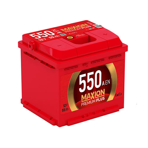 Автомобільний акумулятор MAXION Premium Plus 55Аh 550 R+ (правий +)