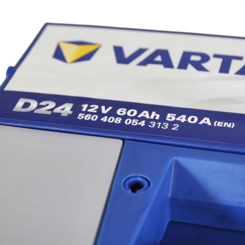 Автомобільний акумулятор VARTA Blue Dynamic 60Ah 540A R+ (правий +) D24