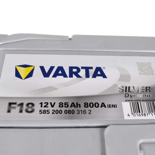 Автомобільний акумулятор VARTA Silver Dynamic 85Ah 800A R+ (правий +) 585200080 SD (F18)