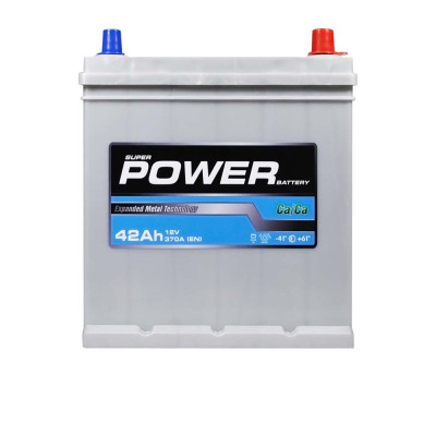 Автомобільний акумулятор POWER Silver Asia 42Ah 370A R+ (правий +) NS40 SMF н. до.