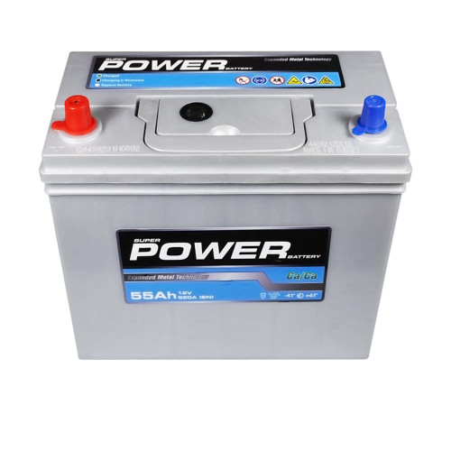 Автомобільний акумулятор POWER Silver Asia 55Ah 520A L+ (лівий +) NS60 SMF н. до.