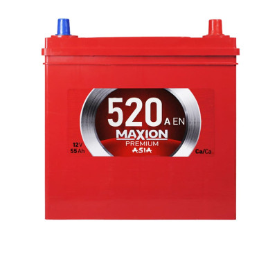 Автомобільний акумулятор MAXION Premium Asia 55Ah 520A R+ (правий +) NS60