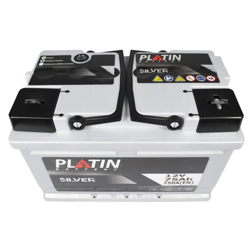 Автомобільний акумулятор PLATIN Silver 75Ah 750A R+ (правий +) (h-175мм) MF LB3