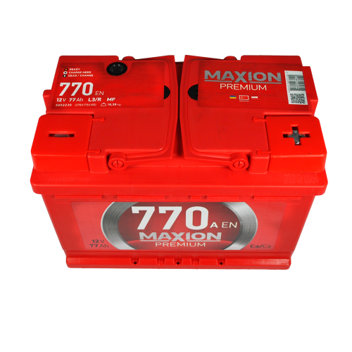Автомобільний акумулятор MAXION Premium 77 Аh 770A R+ (правий +) TR L3